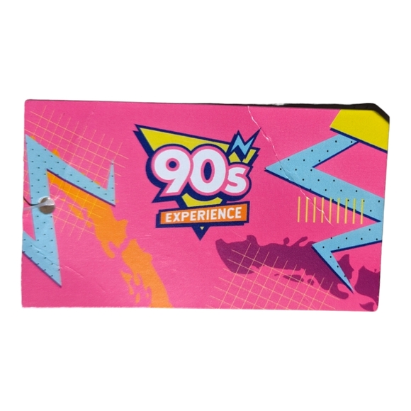 90's Experience Womens "All Eyes On Me" Eye Chart Mustard Cropped Crewneck Tee - Picture 4 of 5